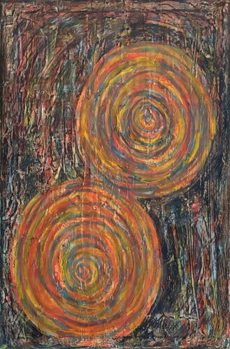 I due cerchi de STEFANIA GAGLIARDI, Pintura a la venta en Singulart