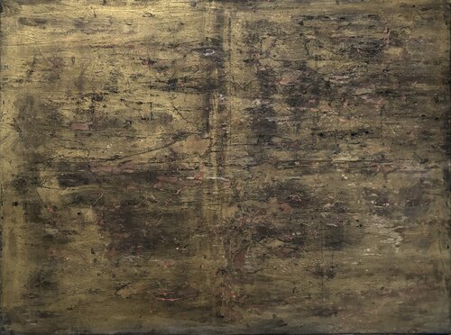 The golden wall by STEFANIA GAGLIARDI, Painting for Sale on Singulart