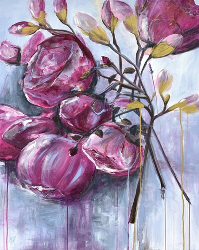 Big Flowers 1 di Sandra Gebhardt-Höpfner, Pittura in vendita su Singulart