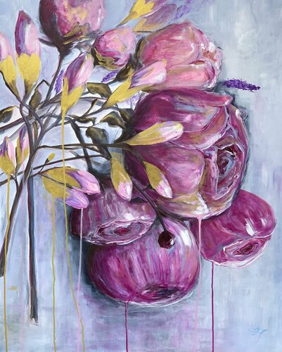 Big Flowers 2 di Sandra Gebhardt-Höpfner, Pittura in vendita su Singulart