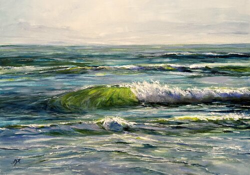 Green Wave 1 di Sandra Gebhardt-Höpfner, Pittura in vendita su Singulart