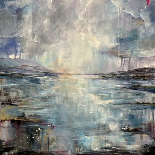 Twilight At The Ocean 2 de Sandra Gebhardt-Höpfner, Pintura a la venta en Singulart