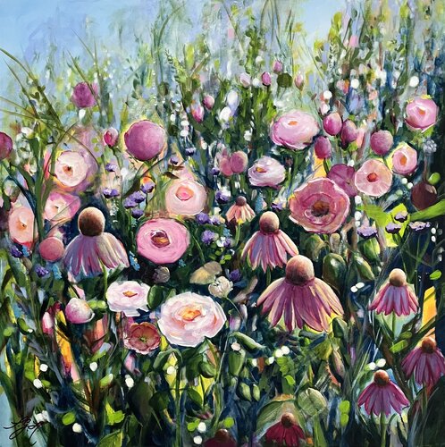 Summer In Bloom 2 di Sandra Gebhardt-Höpfner, Pittura in vendita su Singulart