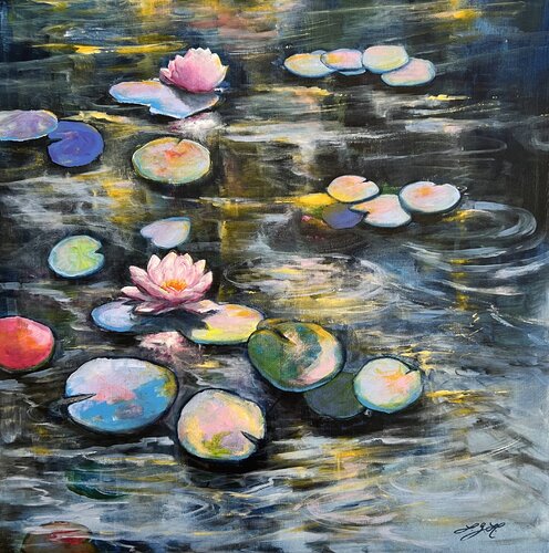 Sunshine On The Pond 2 di Sandra Gebhardt-Höpfner, Pittura in vendita su Singulart