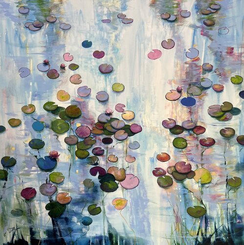 Sunshine On The Pond 5 di Sandra Gebhardt-Höpfner, Pittura in vendita su Singulart