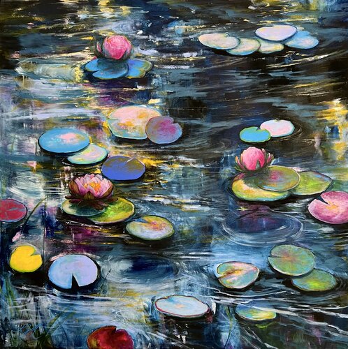 Sunshine On The Pond 9 di Sandra Gebhardt-Höpfner, Pittura in vendita su Singulart