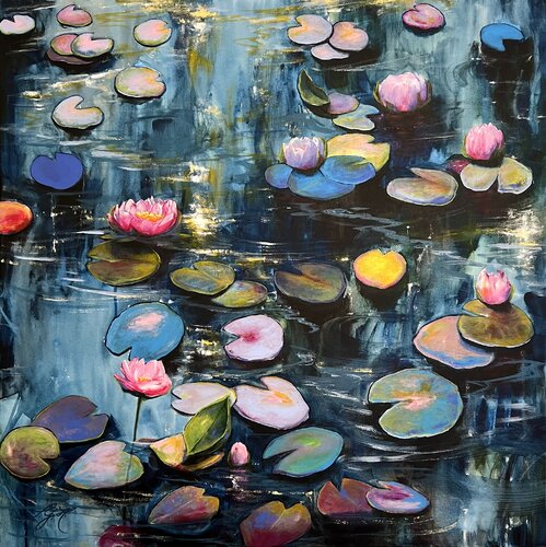 Happy At The Pond 4 di Sandra Gebhardt-Höpfner, Pittura in vendita su Singulart
