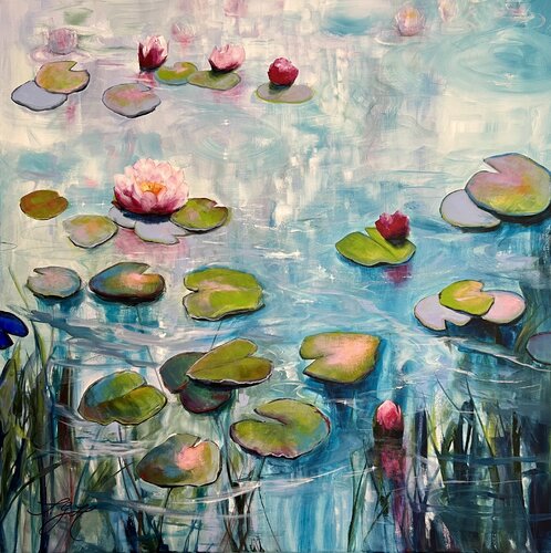 Happy At The Pond 5 di Sandra Gebhardt-Höpfner, Pittura in vendita su Singulart