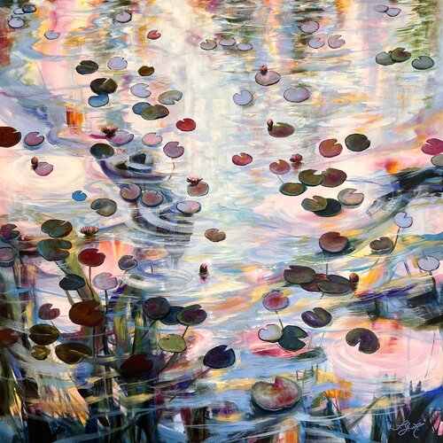 Happy At The Pond 7 di Sandra Gebhardt-Höpfner, Pittura in vendita su Singulart