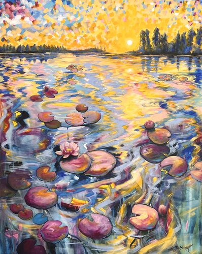 Floating 4 di Sandra Gebhardt-Höpfner, Pittura in vendita su Singulart