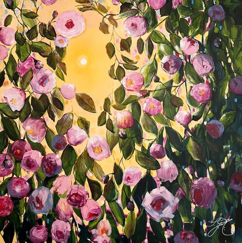 Summer Garden 10 van Sandra Gebhardt-Höpfner, Schilderij te koop op Singulart