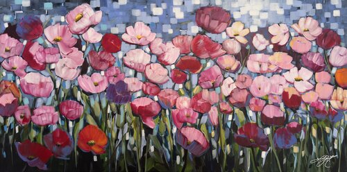 My Poppies 3 van Sandra Gebhardt-Höpfner, Schilderij te koop op Singulart