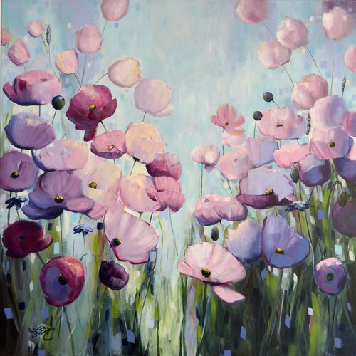 Poppies Land 14 di Sandra Gebhardt-Höpfner, Pittura in vendita su Singulart