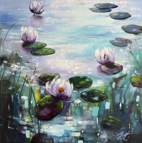 Lilies Dance 4 von Sandra Gebhardt-Höpfner, Malerei kaufen auf Singulart