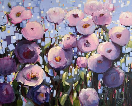 Rose Parade 3 von Sandra Gebhardt-Höpfner, Malerei kaufen auf Singulart