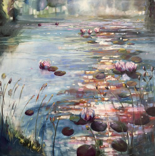 Lilies Dance 3 von Sandra Gebhardt-Höpfner, Malerei kaufen auf Singulart