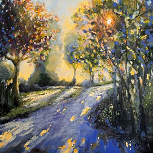 Garden Walk 2 by Sandra Gebhardt-Höpfner, 油畫 for Sale on Singulart