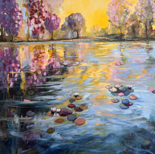 My Love For Water Lilies 8 von Sandra Gebhardt-Höpfner, Malerei kaufen auf Singulart