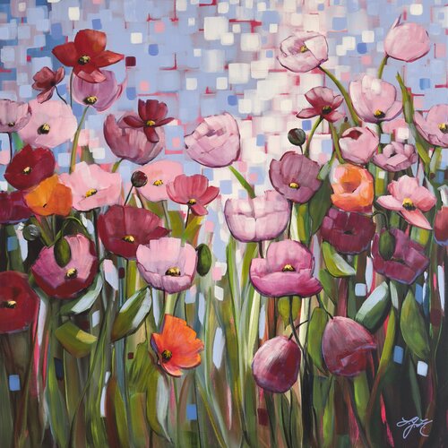 My Poppies 4 by Sandra Gebhardt-Höpfner, 油畫 for Sale on Singulart
