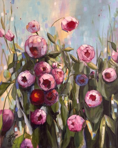 My Roses 8 by Sandra Gebhardt-Höpfner, 油畫 for Sale on Singulart