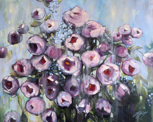 Rose Parade 4 by Sandra Gebhardt-Höpfner, 油畫 for Sale on Singulart