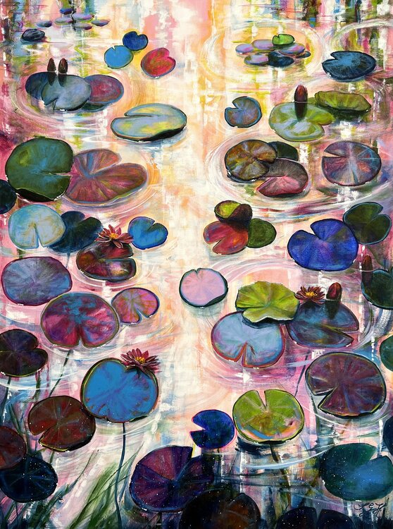 Water Lilies At Sunset 6 Sandra Gebhardt-Höpfner