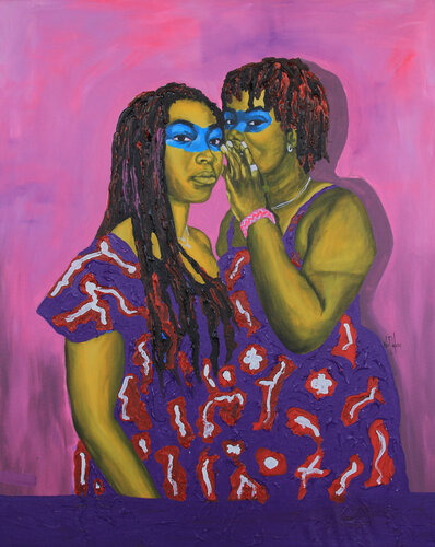 Whisper of love de Theophilus Tetteh, Pintura a la venta en Singulart