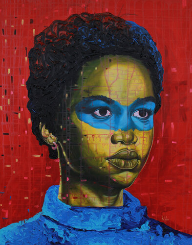 Fearless Gaze de Theophilus Tetteh, Pintura a la venta en Singulart