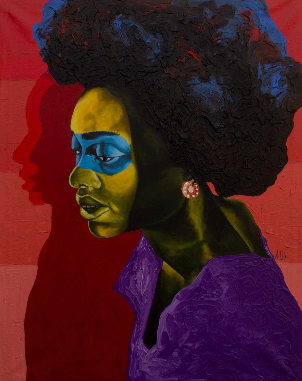 Souls within Theophilus Tetteh Original painting for sale