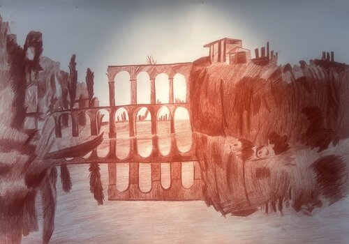 Akvedukt Germany by Brüder Peter & Arkadi Martyniuk, 紙面作品 for Sale on Singulart