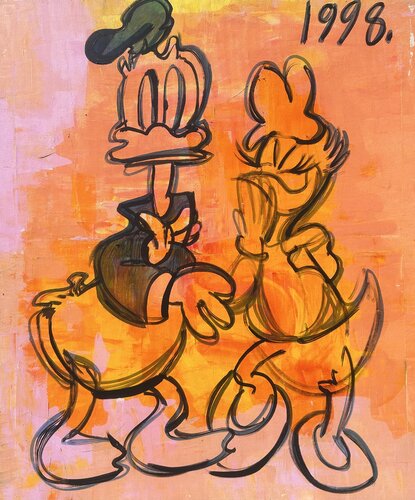 Daisy & Donald by Brüder Peter & Arkadi Martyniuk, Painting for Sale on Singulart