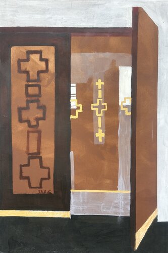 Horrible attack on old town in Lviv Ukraine. War in Ukraine de Brüder Peter & Arkadi Martyniuk, Pintura a la venta en Singulart