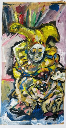 Портрет Венецианской куклы клоуна par Brüder Peter & Arkadi Martyniuk, Peinture en vente sur Singulart