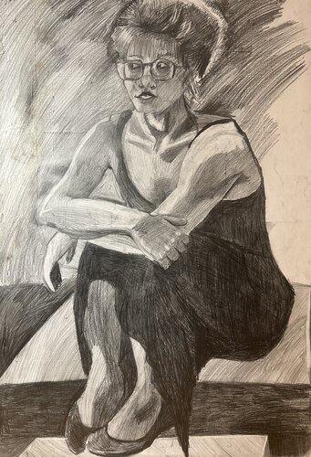 Портрет молодой девушки by Brüder Peter & Arkadi Martyniuk, Drawing for Sale on Singulart