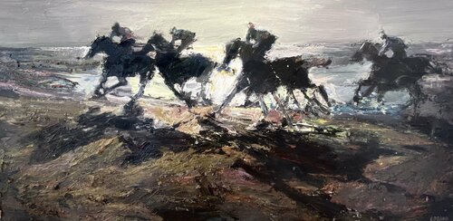Caballos a contraluz by Eduardo Lozano, Painting for Sale on Singulart