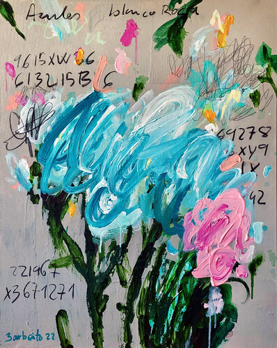 AZUL, ROSA BLANCO von Jesús BARBEITO, Malerei kaufen auf Singulart