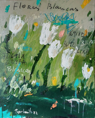 Flores Blancas von Jesús BARBEITO, Malerei kaufen auf Singulart