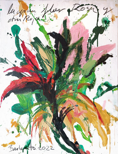 FLOR ROSA Y ROJA von Jesús BARBEITO, Malerei kaufen auf Singulart