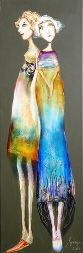 Mesdames   Anita et Robin di Sniege, Pittura in vendita su Singulart