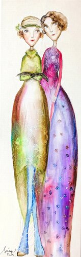 Madame  Tilda et Liane by Sniege, Painting for Sale on Singulart