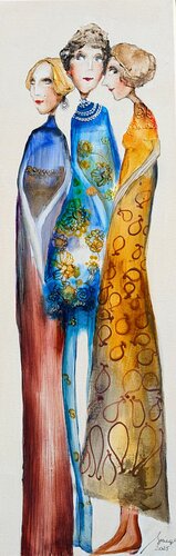 Madame Oda, Eléonore et Elvire by Sniege, Painting for Sale on Singulart