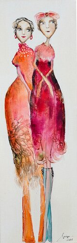 Mesdames   Samantha et Hanna di Sniege, Pittura in vendita su Singulart