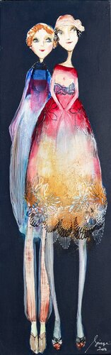Mesdames  Lisa et Monique by Sniege, Painting for Sale on Singulart