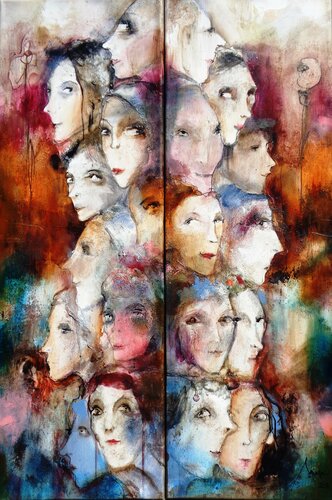 Alliance  ( diptyque ) van Sniege, Schilderij te koop op Singulart