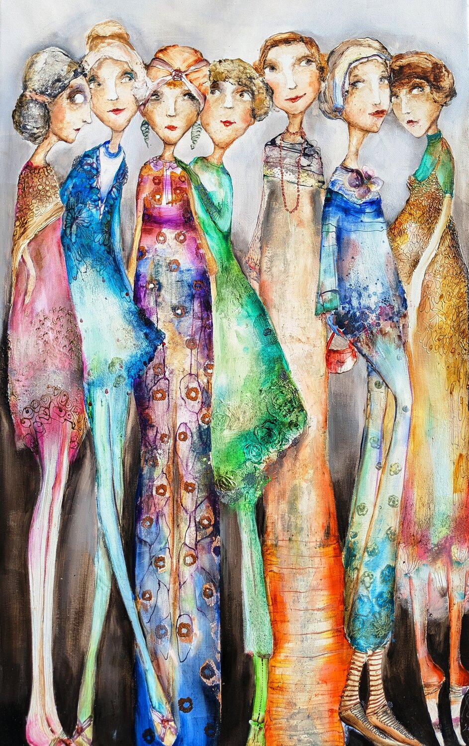 Belle promenade matinale II Sniege Originalgemälde zu verkaufen