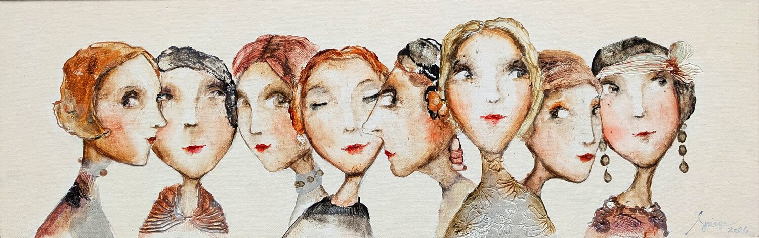 Copinages 1924 Sniege Original painting for sale