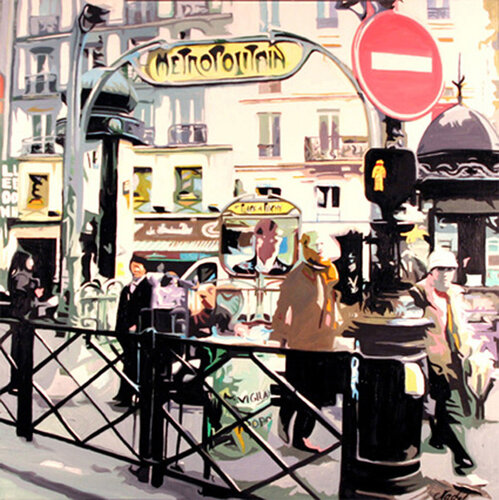 place clichy by Clothilde Nadel, Painting for Sale on Singulart