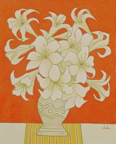 CASABLANCA BOUQUET RED van 千佳子 伊藤, Schilderij te koop op Singulart
