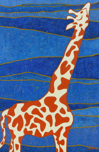 GIRAFFES IN THE STARLIGHT van 千佳子 伊藤, Schilderij te koop op Singulart