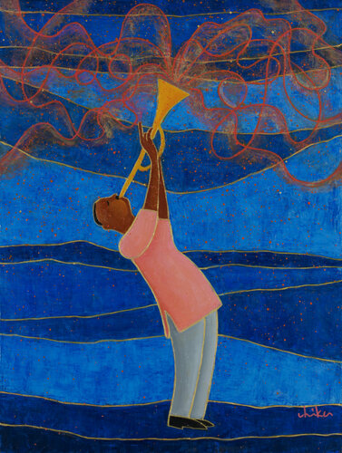 Trumpet in Summer van 千佳子 伊藤, Schilderij te koop op Singulart